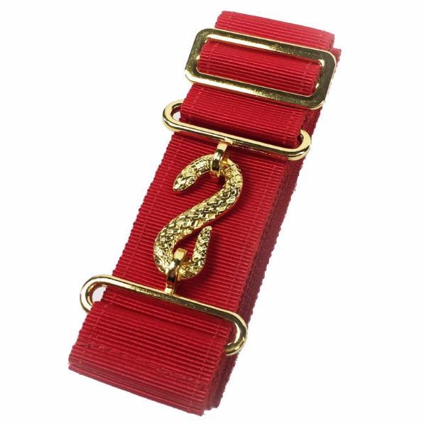 Universal Apron Belt Extender - Red Belt with Silver/Gold Clasp - Bricks Masons