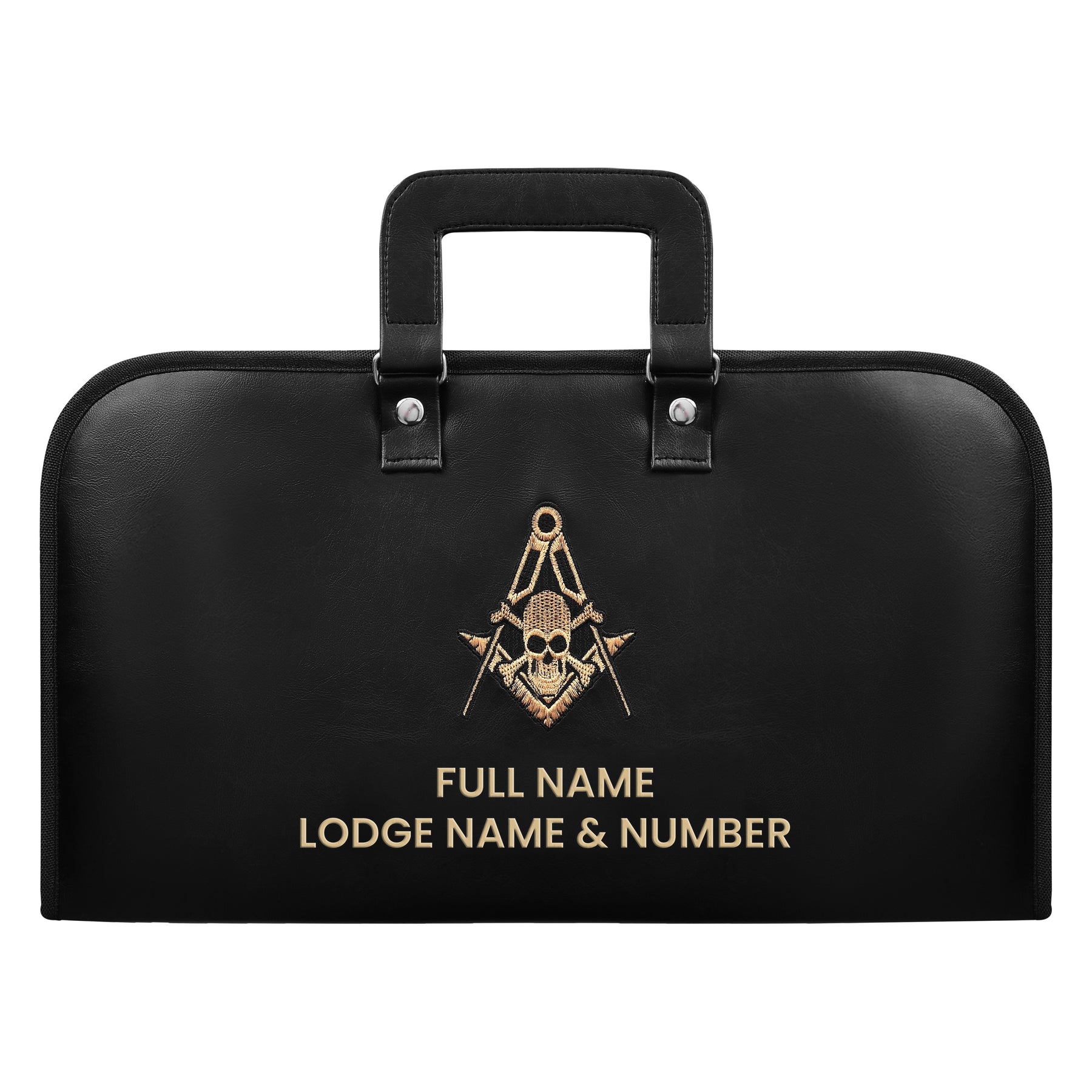 Masonic Chain Collar Case - Black Leather - Bricks Masons