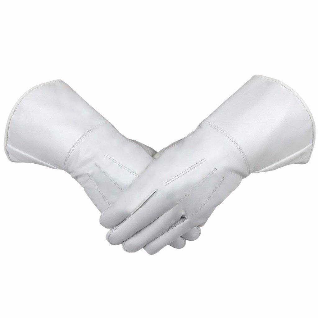 Universal Gauntlet - White Piper Drummer Leather - Bricks Masons