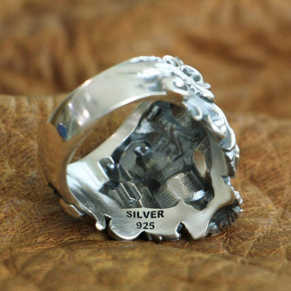 Widows Sons Ring - 925 Sterling Silver Skull - Bricks Masons