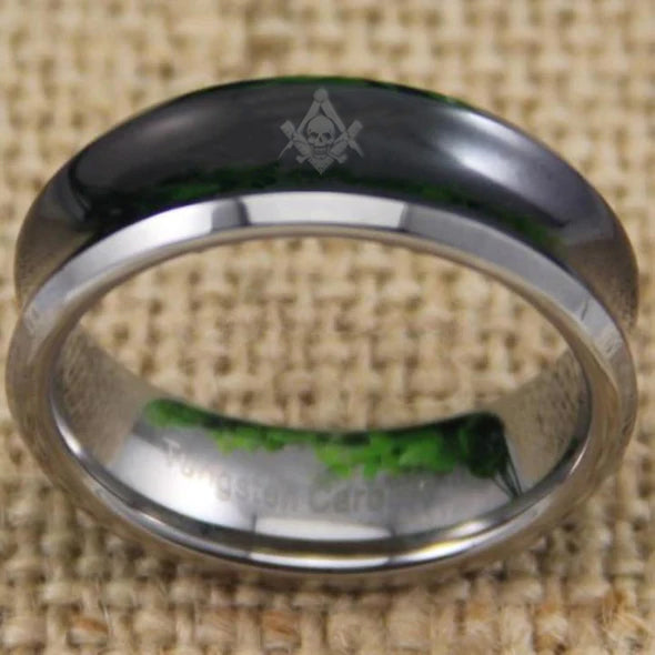 Widows Sons Ring - Black Silver Edges - Bricks Masons