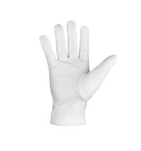 Master Mason Blue Lodge Glove - White Cotton with Golden Square & Compass - Bricks Masons