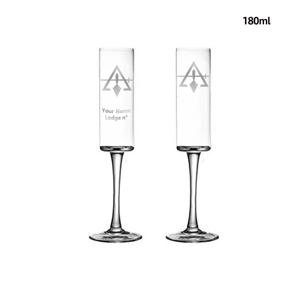 Council Champagne Flute - 2 Pieces Set - Bricks Masons