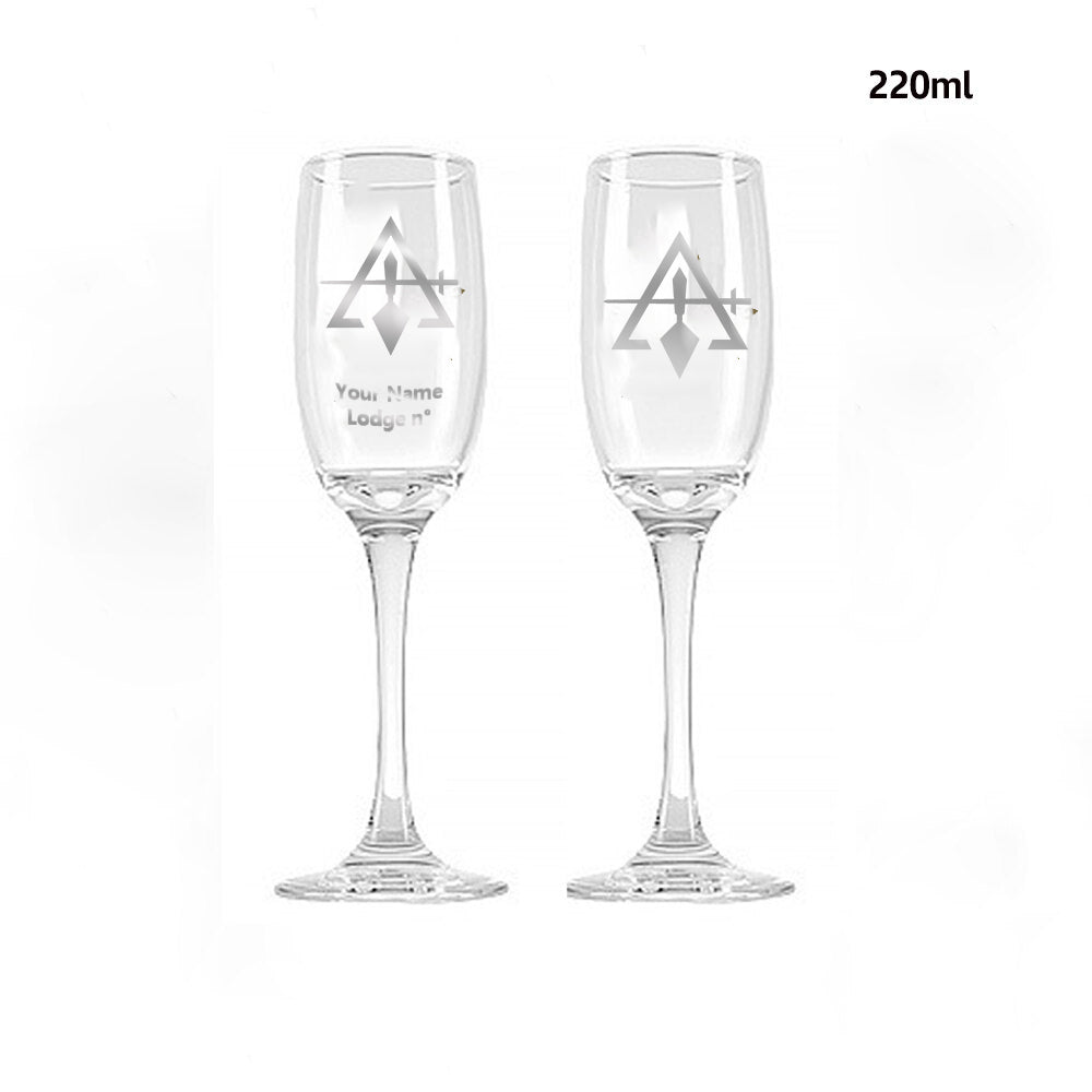 Council Champagne Flute - 2 Pieces Set - Bricks Masons