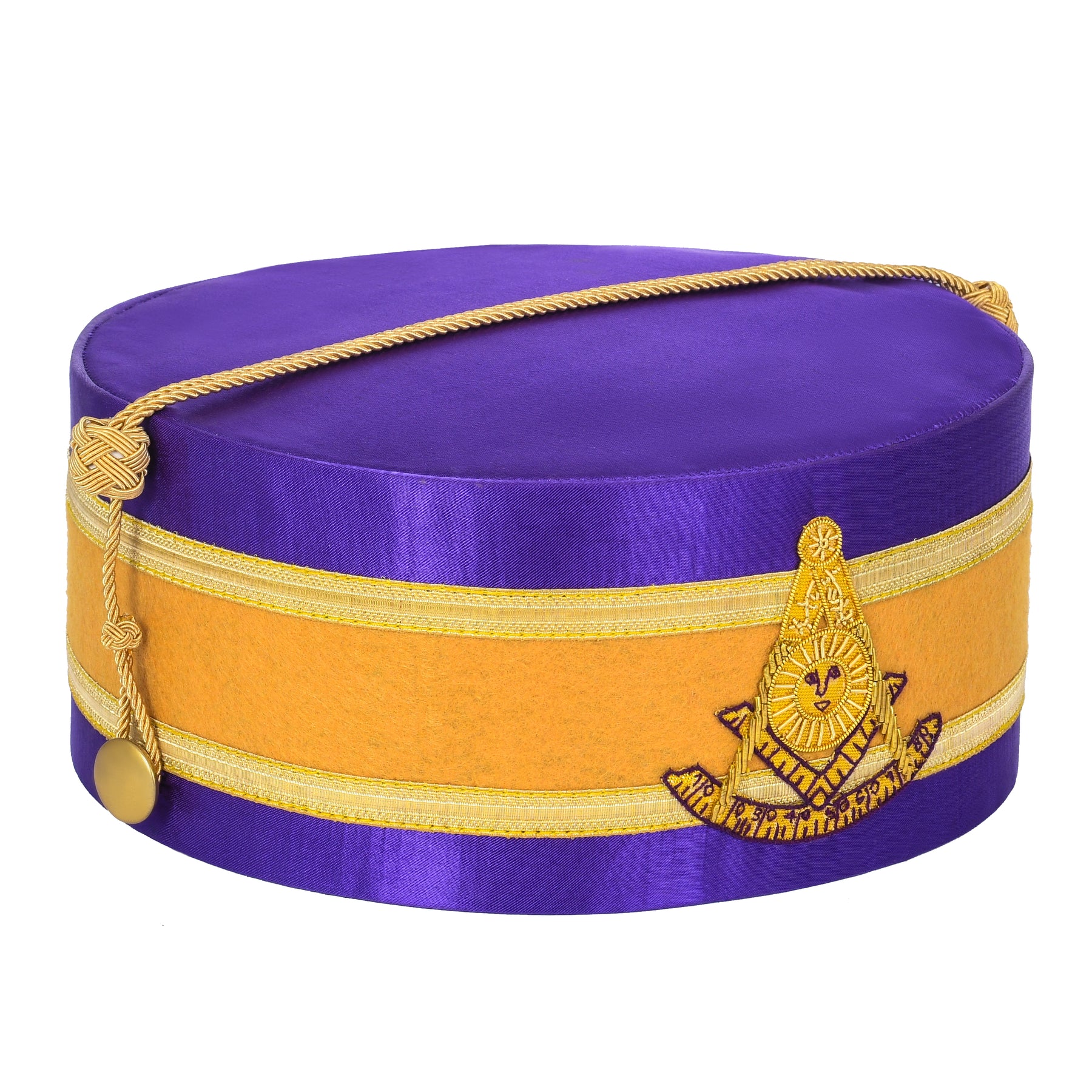 Past Master Blue Lodge Crown Cap - Purple Backing - Bricks Masons