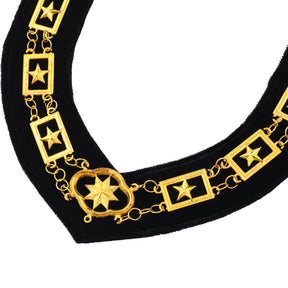 OES Chain Collar - Gold With Black Lining - Bricks Masons