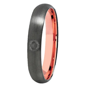 Grand Master Blue Lodge Ring - Gunmetal With Rose Gold Tungsten - Bricks Masons