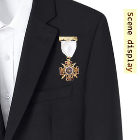 33rd Degree Scottish Rite Breast Jewel - Golden - Bricks Masons