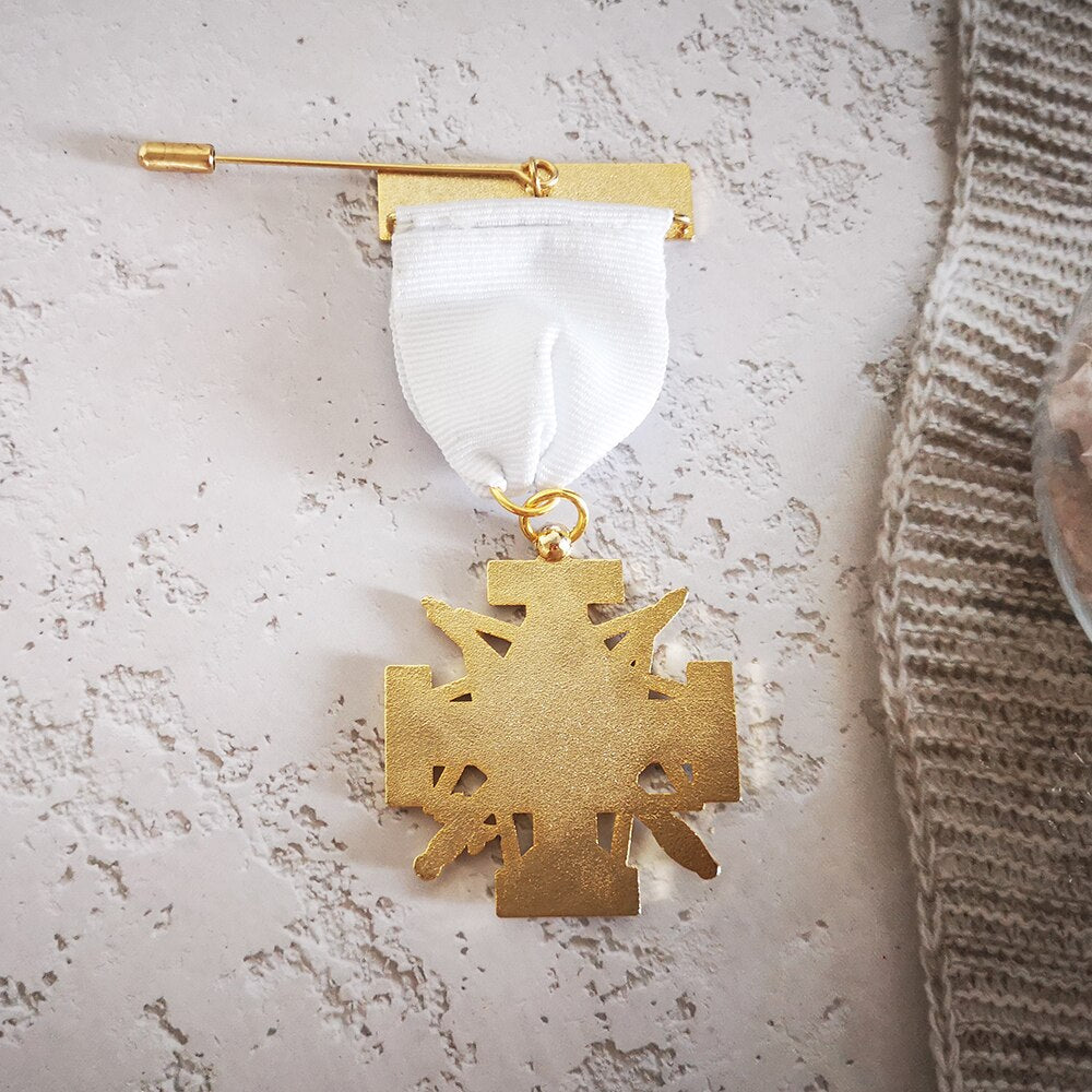 33rd Degree Scottish Rite Breast Jewel - Golden - Bricks Masons