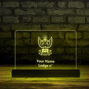 33rd Degree Scottish Rite LED Sign - Wings Up 3D Glowing light - Bricks Masons