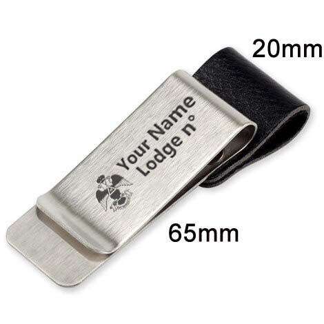 33rd Degree Scottish Rite Pen Holder - Wings Down Black & Brown Leather - Bricks Masons