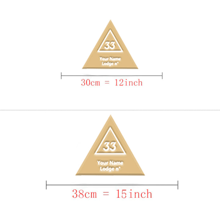 33rd Degree Scottish Rite Wall Monograms - Various Sizes - Bricks Masons