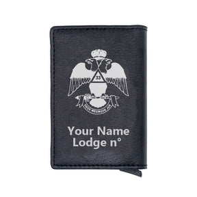 33rd Degree Scottish Rite Wallet - Wings Down Various Colors - Bricks Masons
