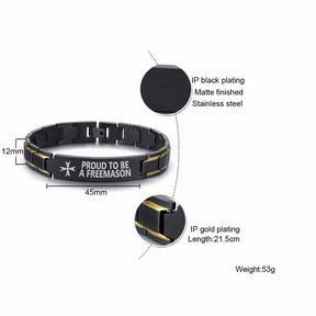 Order Of Malta Commandery Bracelet - Stainless Steel - Bricks Masons