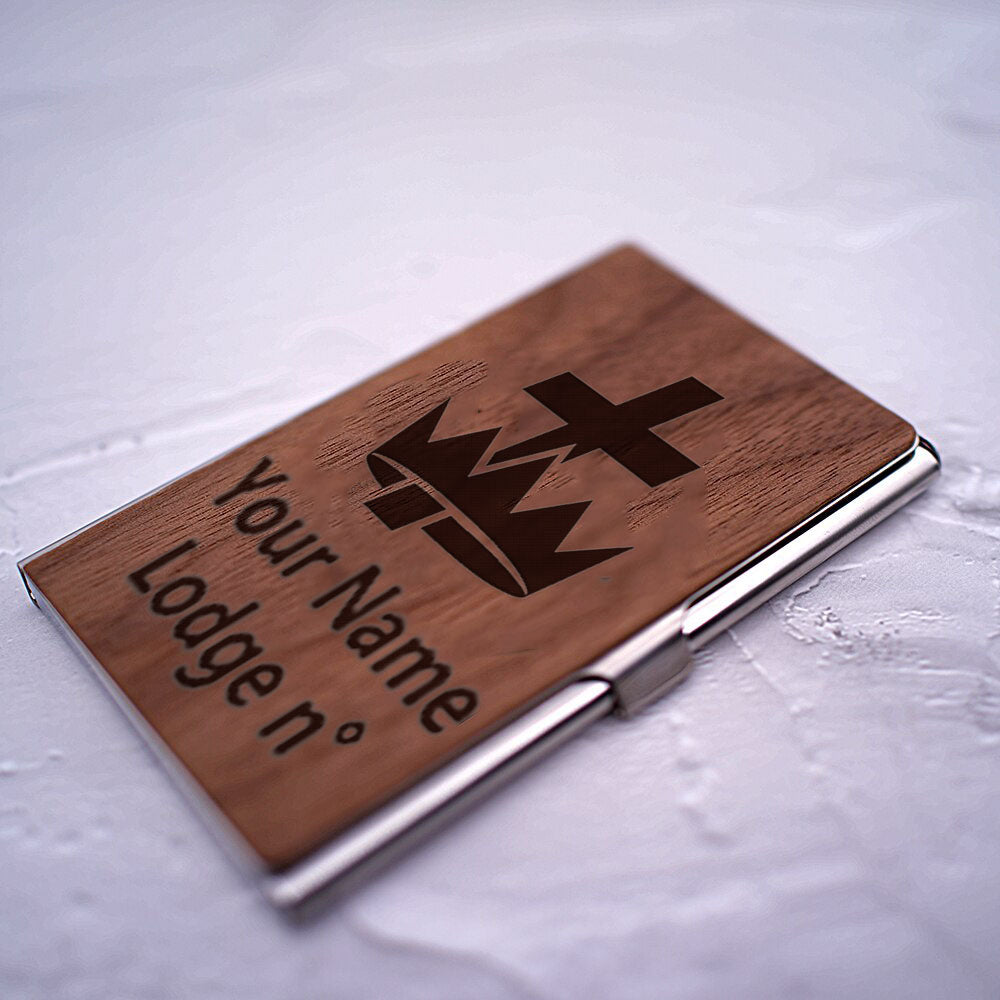 Knights Templar Commandery Business Card Holder - (RFID Protection) - Bricks Masons