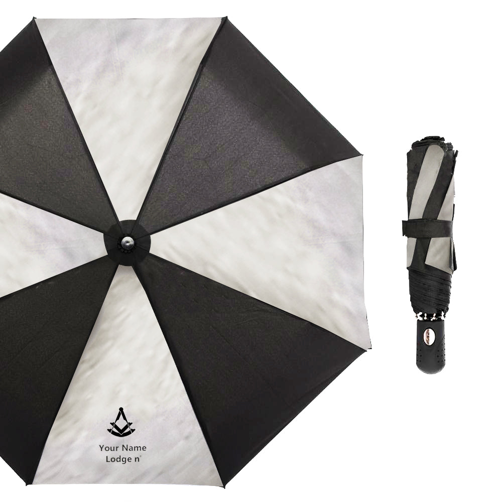 Past Master Blue Lodge Umbrella - Three Folding Windproof - Bricks Masons