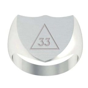 33rd Degree Scottish Rite Ring - Sterling Silver - Bricks Masons