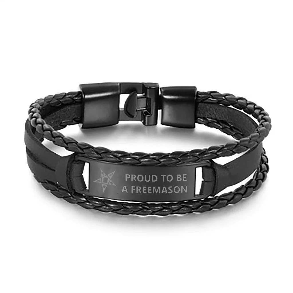 OES Bracelet - Black & Brown - Bricks Masons