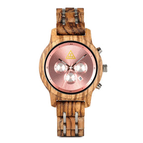 Royal Arch Chapter Wristwatch - Various Wood Colors - Bricks Masons