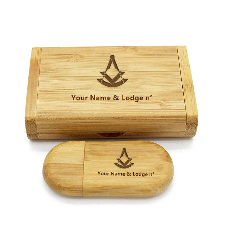 Past Master Blue Lodge USB Flash Drives - Various Wood Colors - Bricks Masons