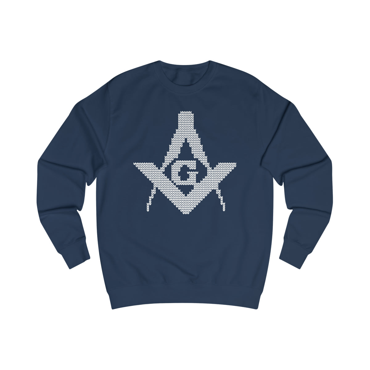 Master Mason Blue Lodge Sweatshirt - Black Christmas Ugly Square and Compass G - Bricks Masons