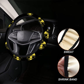 33rd Degree Scottish Rite Steering Wheel Cover - Wings Down White & Gold - Bricks Masons