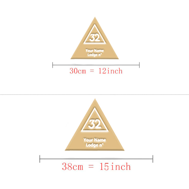 32nd Degree Scottish Rite Wall Monograms - Various Sizes - Bricks Masons
