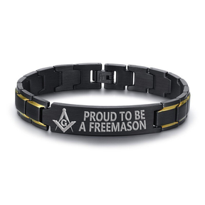 Master Mason Blue Lodge Bracelet - Stainless Steel - Bricks Masons