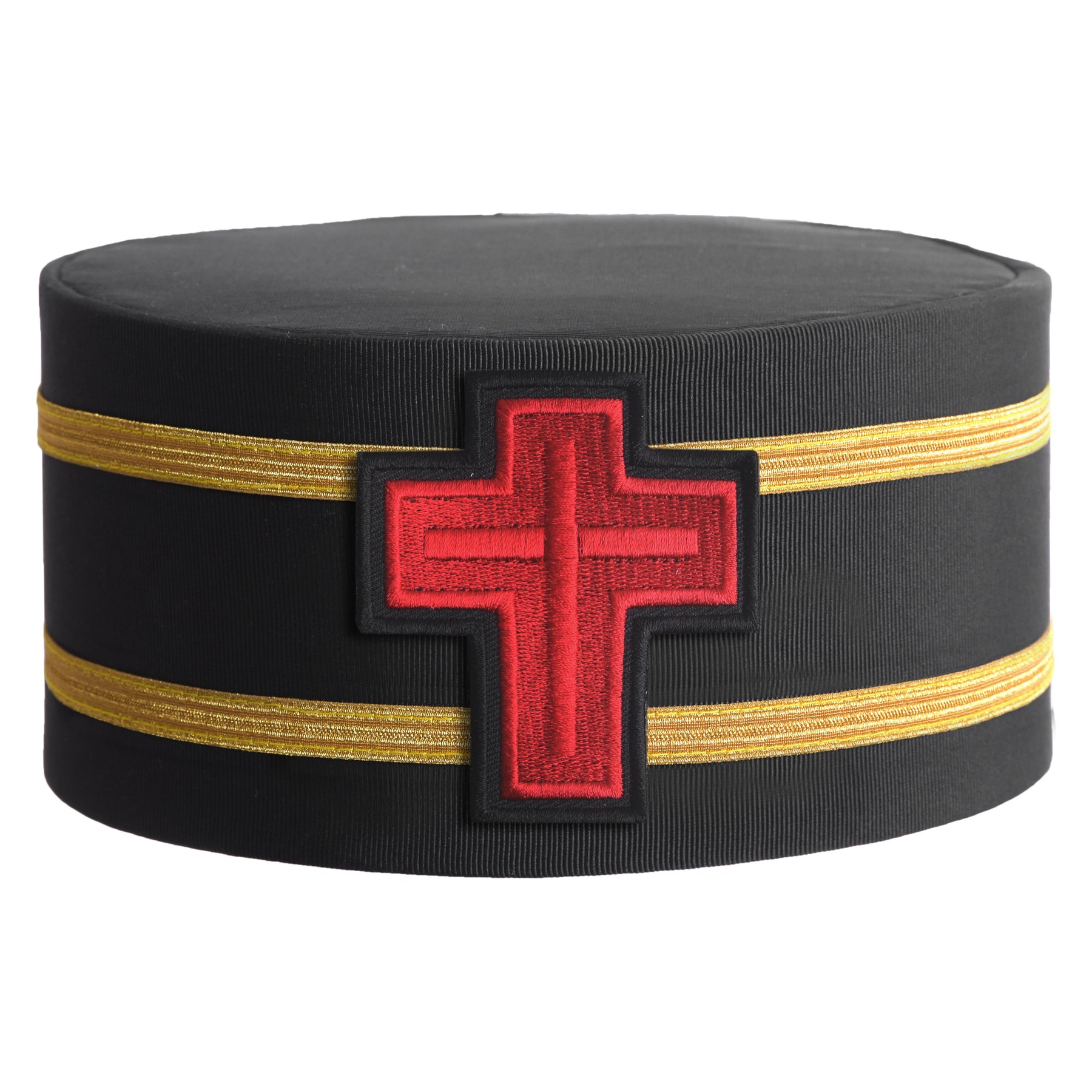 Sir Knight Knights Templar Commandery Crown Cap - Red Cross With Double Braid - Bricks Masons