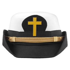 Knights Templar Commandery Fatigue Cap - Gold Metal Emblem - Bricks Masons