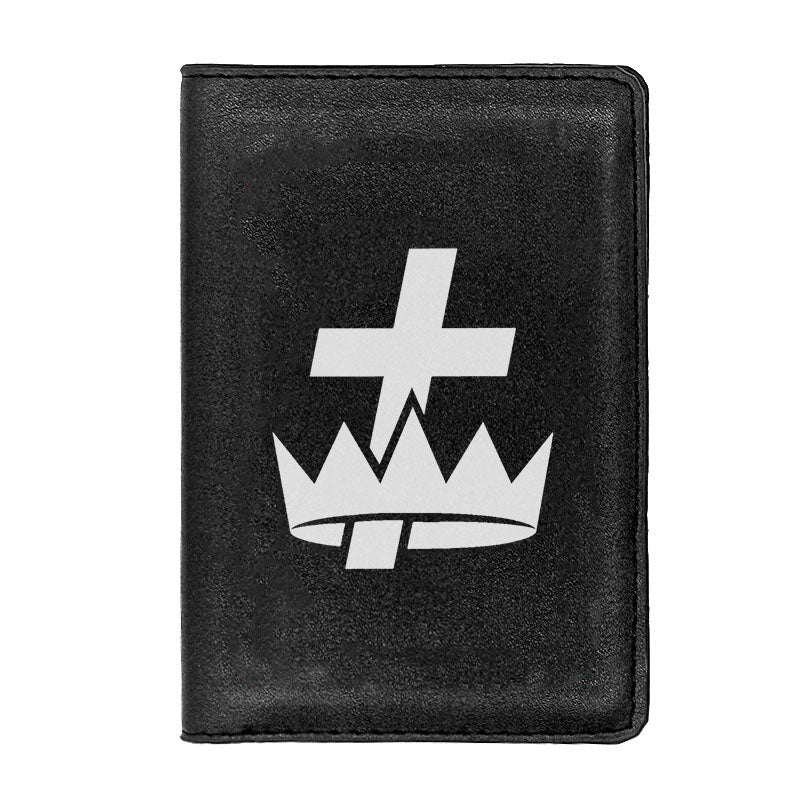 Knights Templar Commandery Wallet - Black & Brown - Bricks Masons