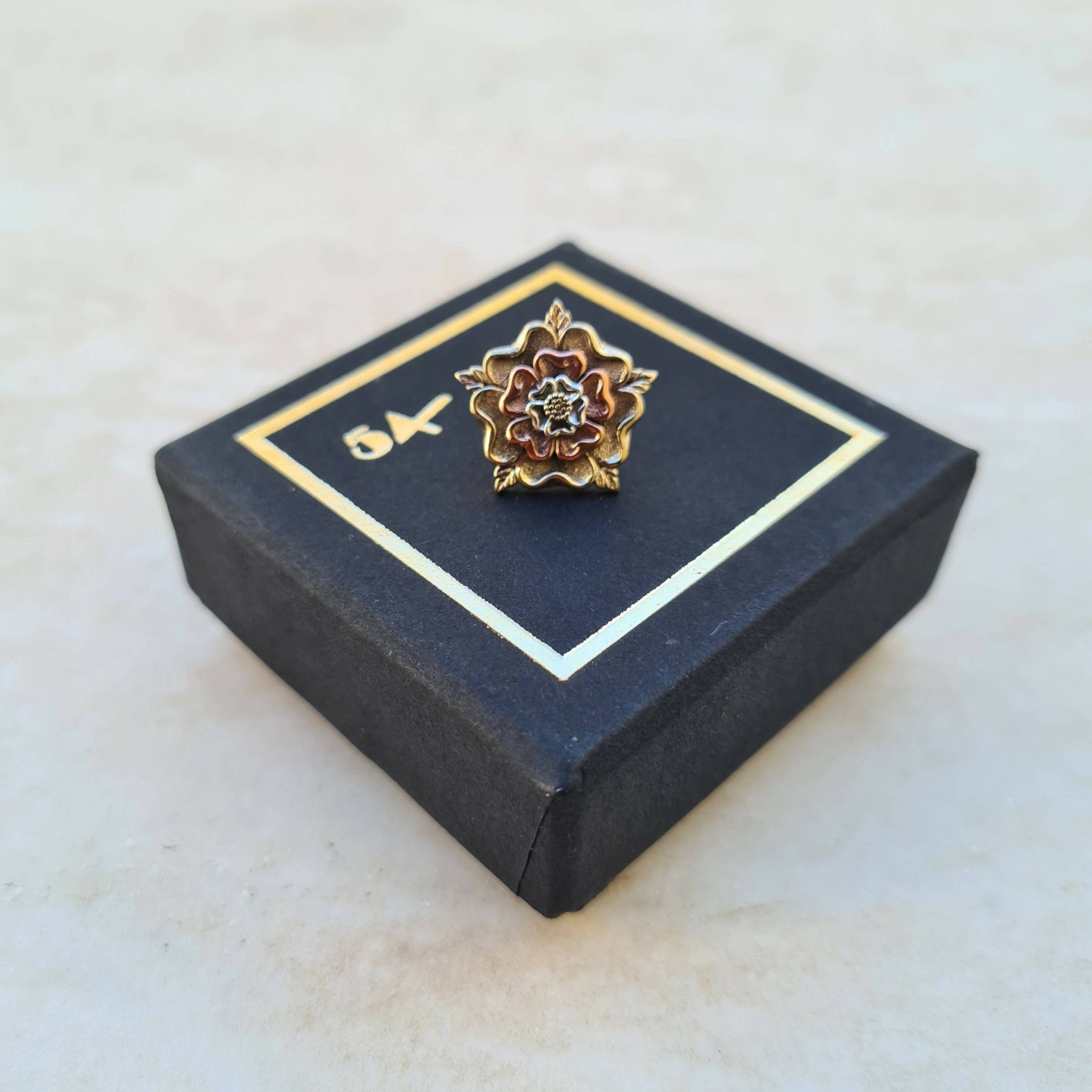 Masonic Lapel Pin - Sub Rosa Copper & Silver - Bricks Masons