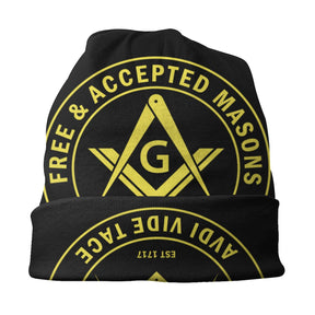 Master Mason Blue Lodge Beanie - Warm Winter Cap - Bricks Masons