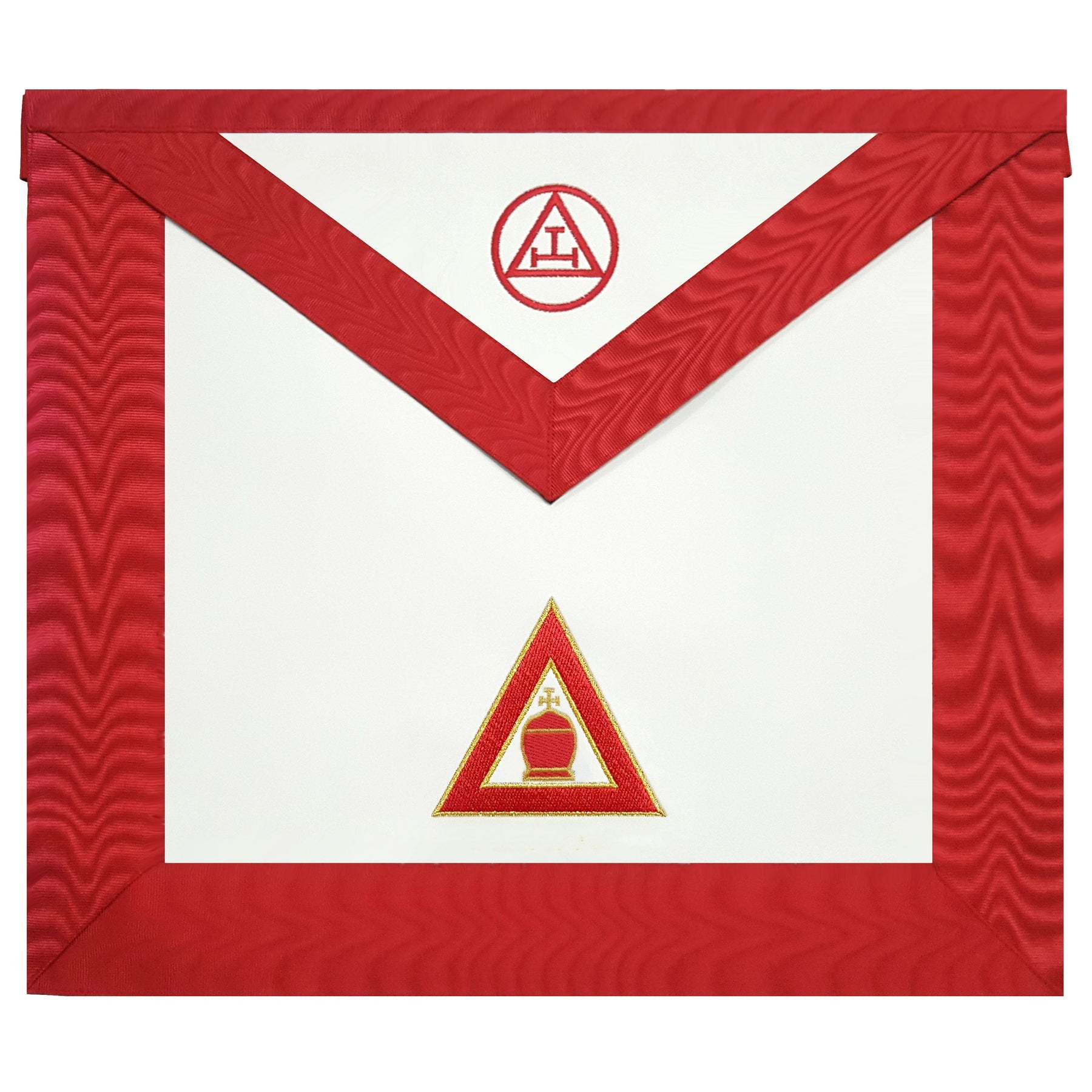 High Priest Royal Arch Chapter Apron - Red Machine Embroidery - Bricks Masons