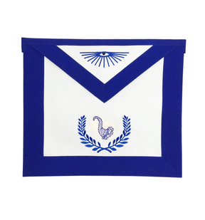 Junior Steward Blue Lodge Officer Apron - Royal Blue with Wreath - Bricks Masons