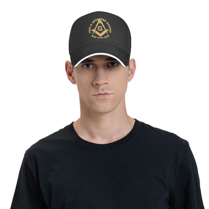 Master Mason Blue Lodge Baseball Cap - AVDI VIDE TACE Free & Accepted Masons [Multiple Colors] - Bricks Masons