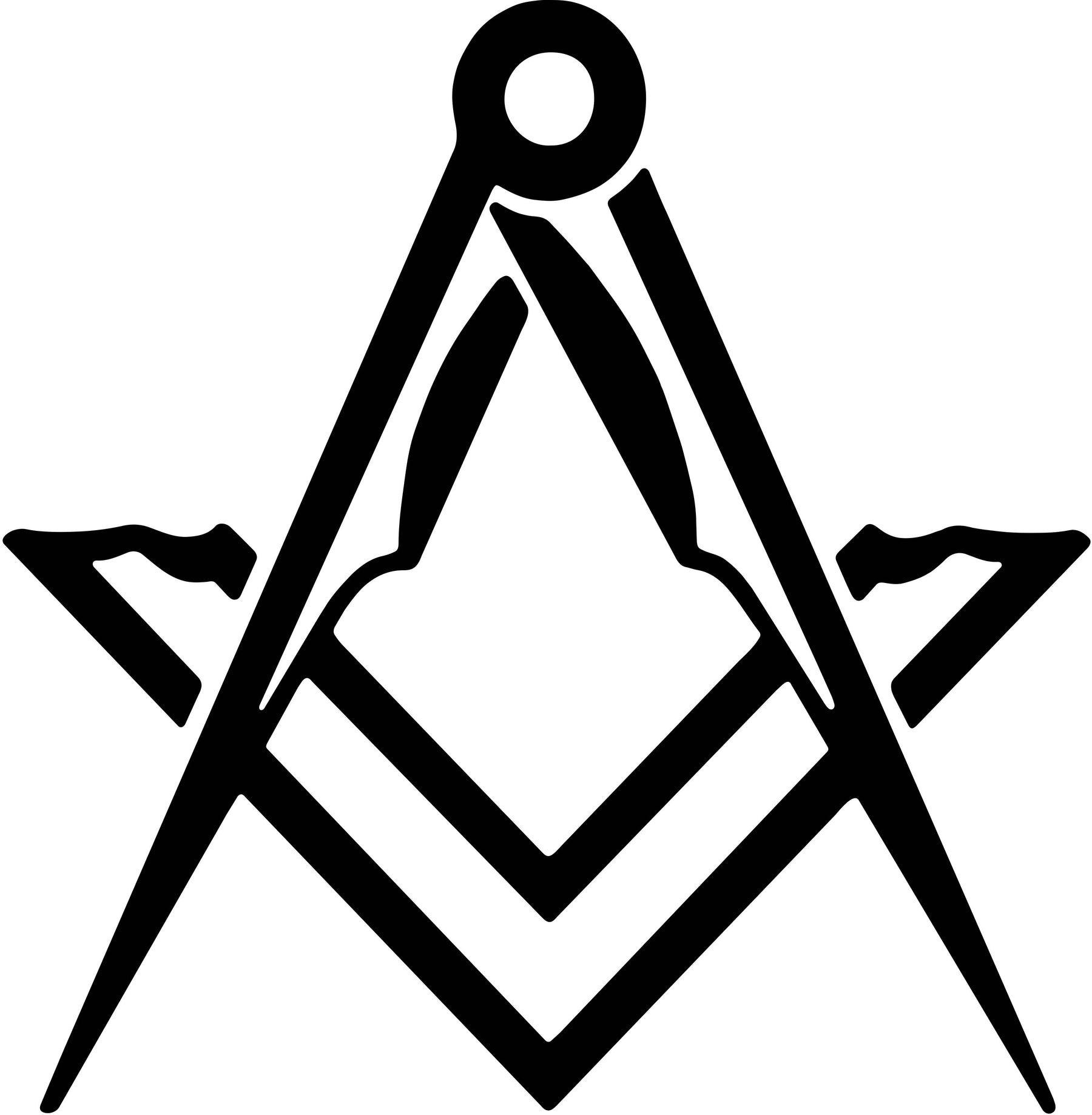 Master Mason Blue Lodge Champagne Flute - 2 Pieces Set - Bricks Masons