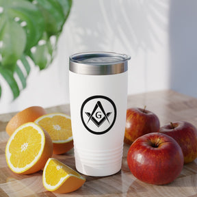 Master Mason Blue Lodge Ringneck Tumbler - 20oz Square & Compass G - Bricks Masons