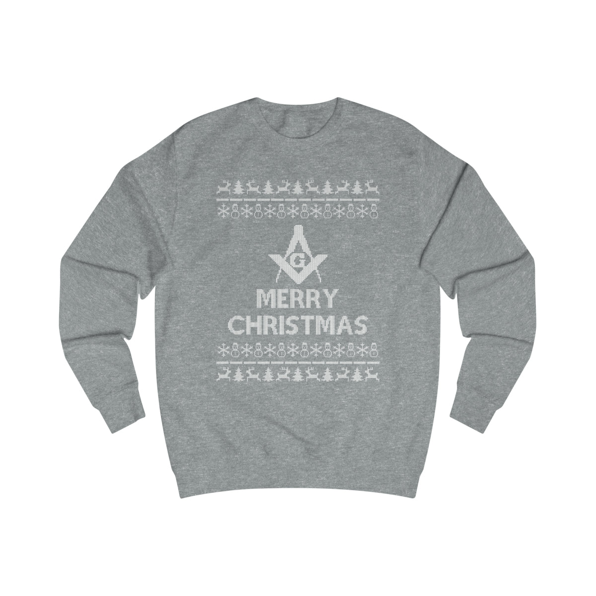 Master Mason Blue Lodge Sweatshirt - Ugly Merry Christmas Sweater - Bricks Masons