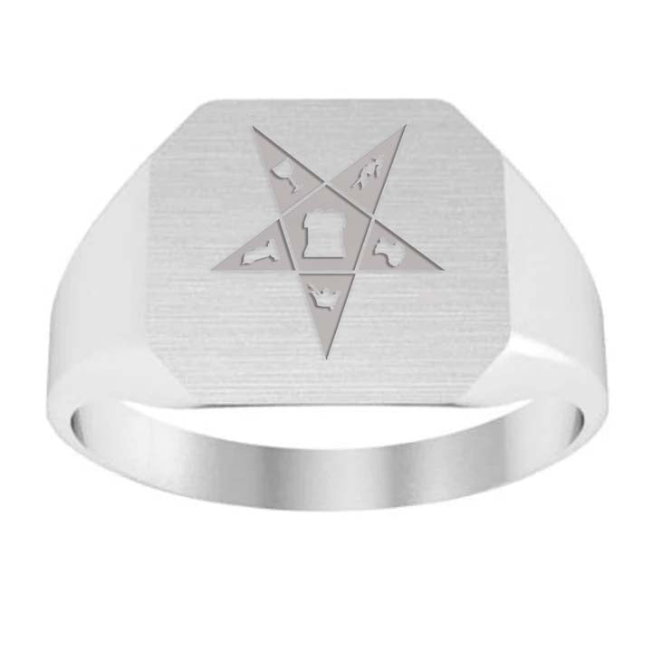 OES Ring - Sterling Silver - Bricks Masons