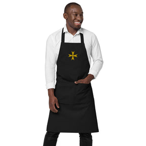 Order Of Malta Commandery Kitchen Apron - Various Cotton Colors - Bricks Masons