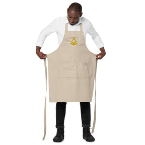 Past Master Blue Lodge Kitchen Apron - Various Organic Cotton Colors - Bricks Masons