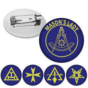 Past Master Blue Lodge California Regulation Brooch - Mason's Lady - Bricks Masons