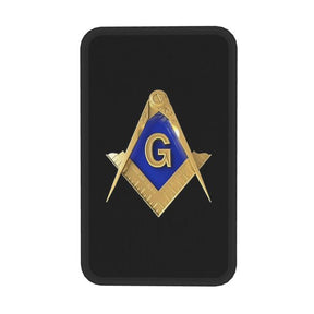 Master Mason Blue Lodge Car Armrest - Golden Square and Compass G - Bricks Masons