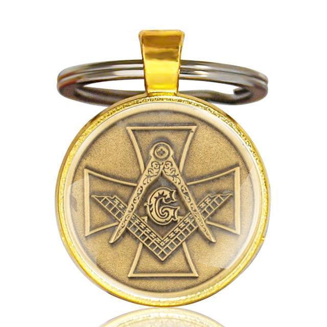 Knight Templar Masonic Key Chain Multiple Colors - Bricks Masons