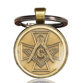 Knight Templar Masonic Key Chain Multiple Colors - Bricks Masons